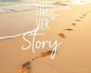 artistic story page, invoking nostalgia, emerges, photorealistic, on a sunlit beach with gentle waves and footprints in the sand, highly detailed, with a breeze moving loose pages, 8k resolution, soft pastels and blues, natural daylight, shot with an 85mm lens.